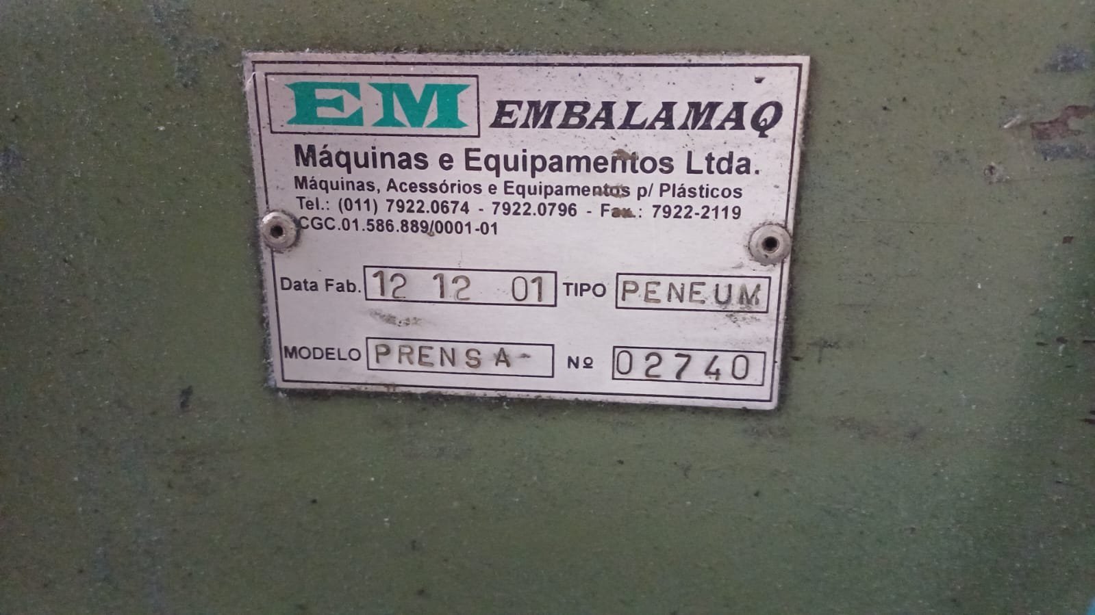 Prensa Pneumática Marca Embalamaq — foto 4