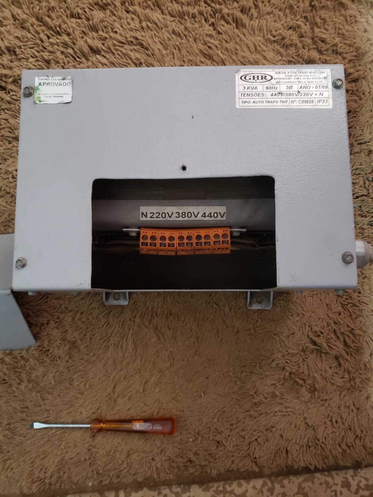 Transformador Trifásico 3KVA 440V/380V/220V — foto 2